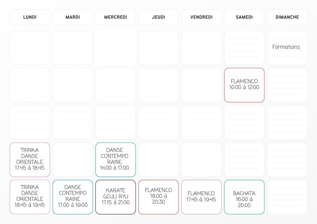 PLANNING SALLE